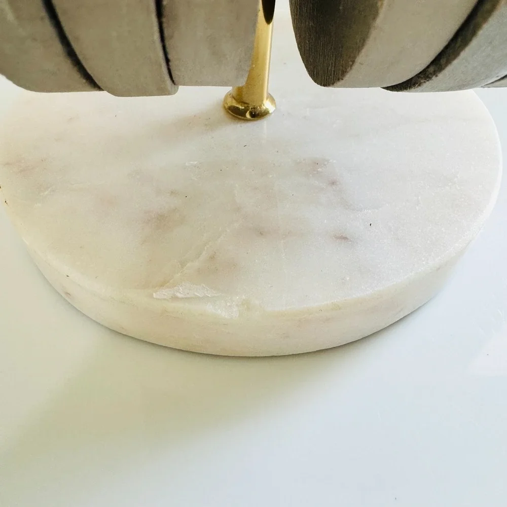 Party Gift Warm Minimalist Rustic Mini Cutting Board Coasters Set 6 Marble Base